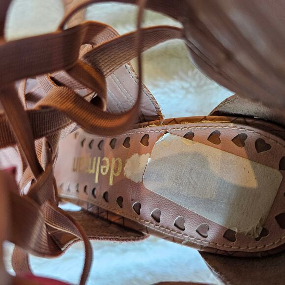 Libby Edelman Women's Gato‎ Cage Heels Stiletto Open Toe Size 7.5M Mauve Fairy - Picture 10 of 10